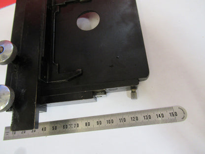 ANTIQUE SPENCER XY STAGE TABLE AMERICAN OPTICS MICROSCOPE PART AS PIC V7-A-41