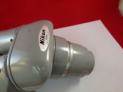 FOR PARTS MICROSCOPE PART NIKON JAPAN STEREO OPTICS AS IS BIN#73-13