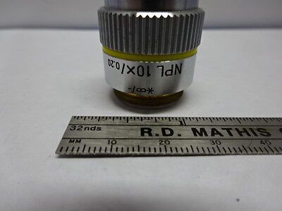 MIKROSKOPTEIL OBJEKTIV LEITZ GERMANY NPL 10X INFINITY OPTICS AS IS #84-24