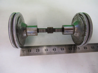 ANTIQUE BAUSCH LOMB BRASS KNOBS ASSEMBLY MICROSCOPE PART AS PICTURED  V1-A-30