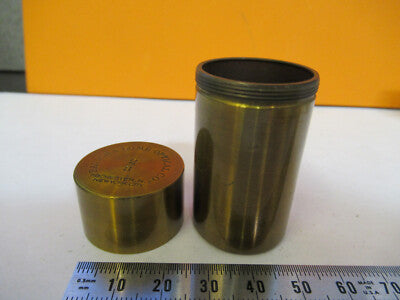 EMPTY BRASS BAUSCH LOMB CAN 2/3 OBJECTIVE MICROSCOPE PART AS PICTURED &A2-FT-70