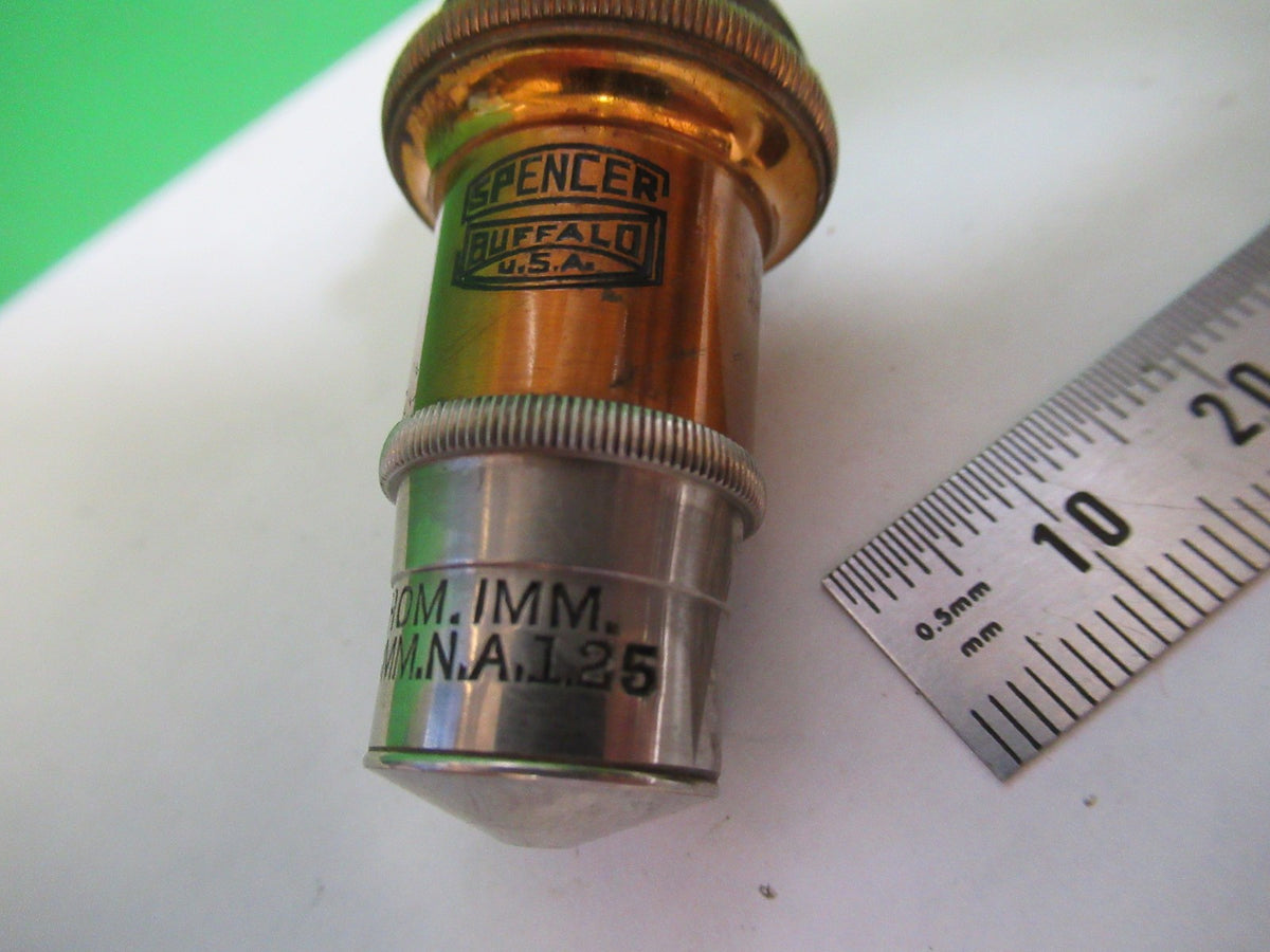 ANTIQUE SPENCER OPTICS AO OBJECTIVE 95X LENS MICROSCOPE PART AS PICTURED T5-A-73