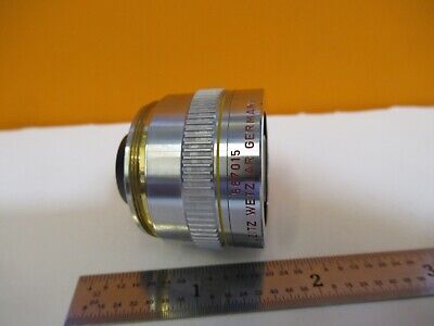 LEITZ LEICA OBJECTIVE 567015 PL FLUOTAR 10X OPTICS MICROSCOPE PART &H8-B-11