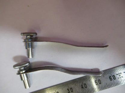 ANTIQUE SPENCER SET of CLIPS STAGE  MICROSCOPE PART AS PICTURED V7-A-22