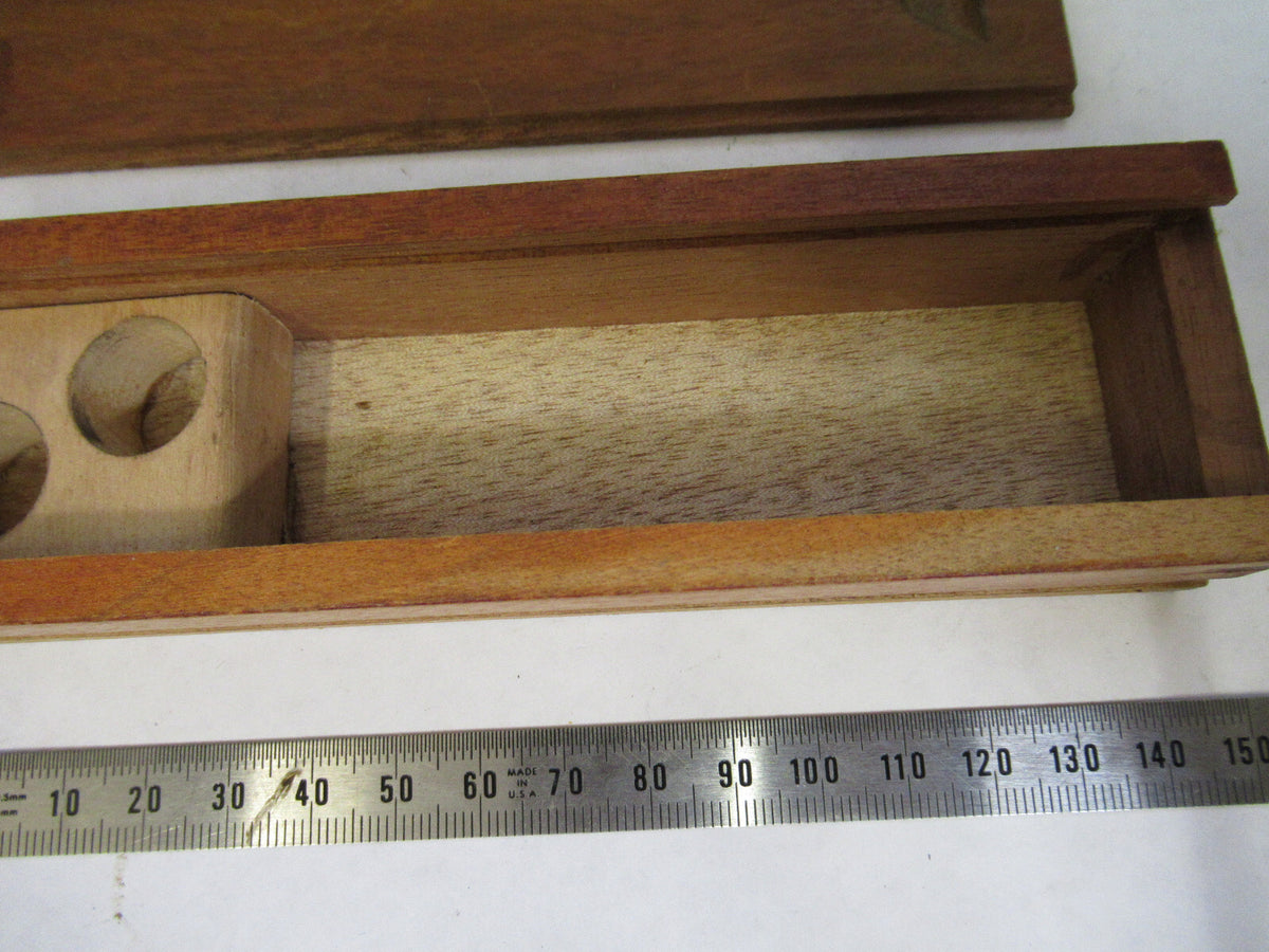 ANTIQUE ERNST LEITZ MINI WOOD BOX DRAWER MICROSCOPE PART AS PICTURED  X2-A-99