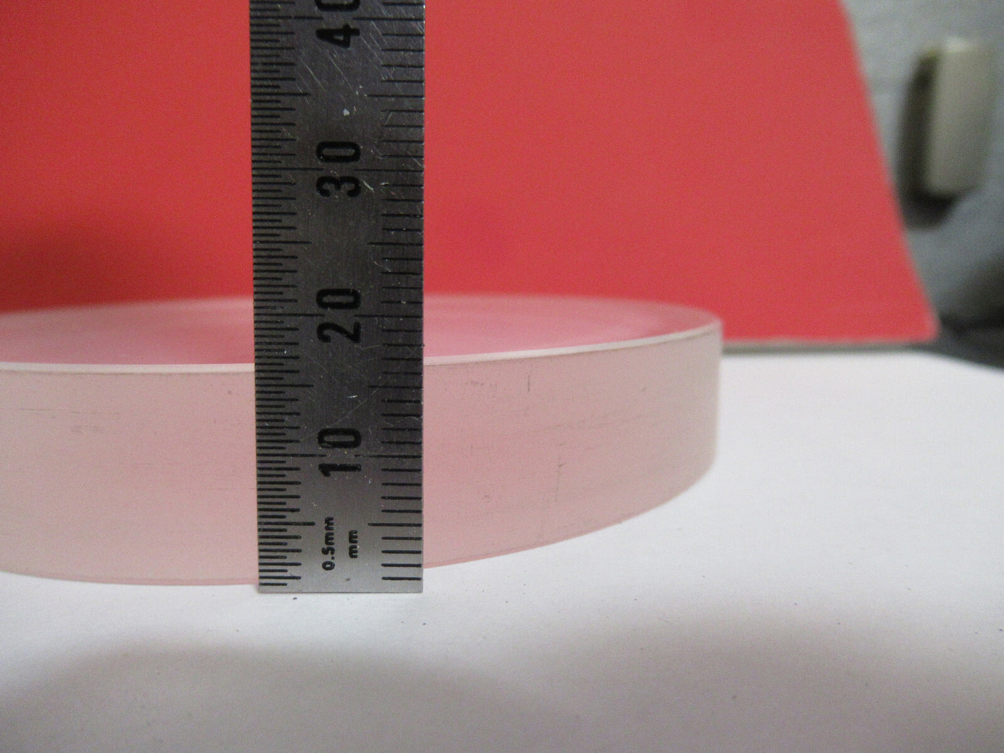 OPTICAL FLAT 4" FUSED SILICA 1/10 WAVE UNCOATED OPTICS  AS PICTURED T1-A-83