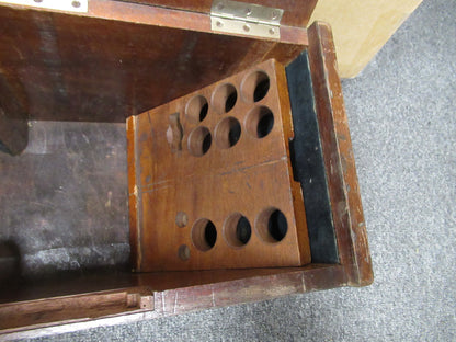 ANTIQUE EMPTY WOOD CASE REICHERT AUSTRIA MICROSCOPE PART AS PICTURED &LOB