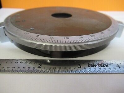 LEITZ WEZTLAR POLARIZATION STAGE ROTABLE TABLE MICROSCOPE AS PICTURED &A3-B-02