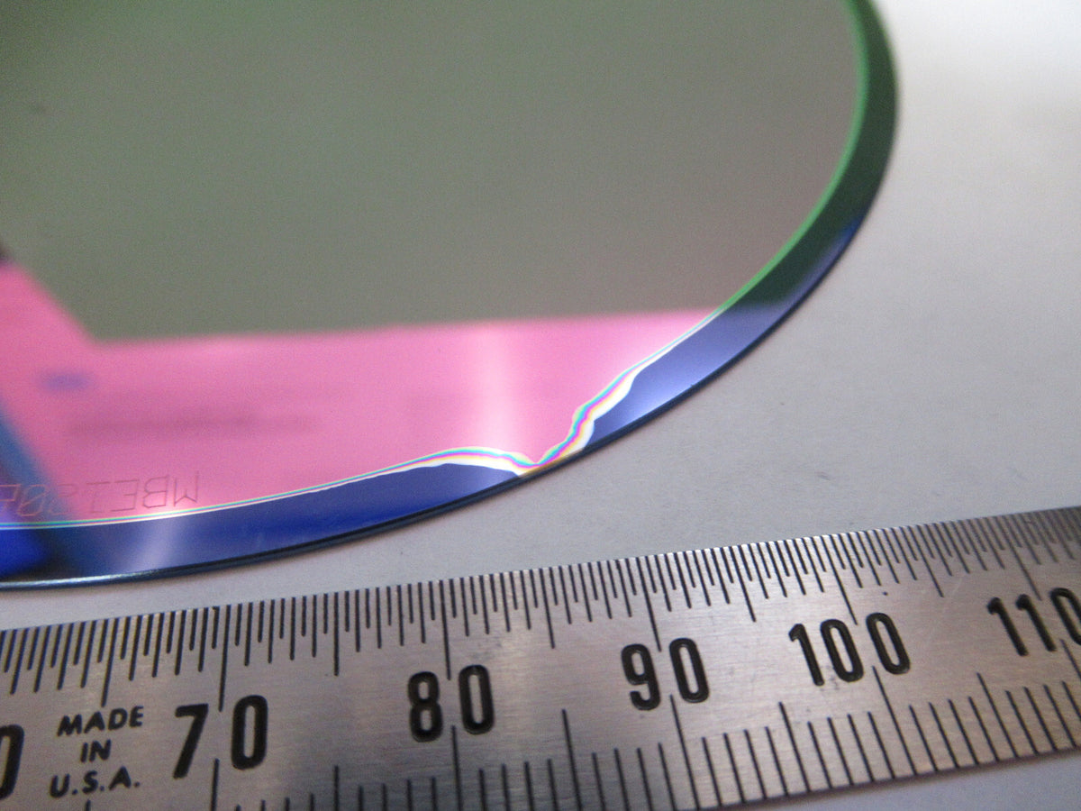 SILICON WAFER SINGLE CRYSTAL 5" DIAMETER COATED AS PICTURED &S8-A-77