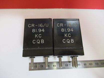 Antique Quartz Crystal 81.94 Pair Frequency Control Radio