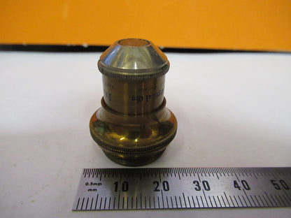ANTIQUE BAUSCH LOMB BRASS OBJECTIVE 1in MICROSCOPE PART AS PICTURED Y1-A-52
