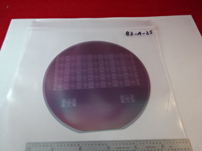 COLLECTABLE SEMICONDUCTOR WAFER SILICON WITH COMPONENTS NICE AS IS #83-A-25