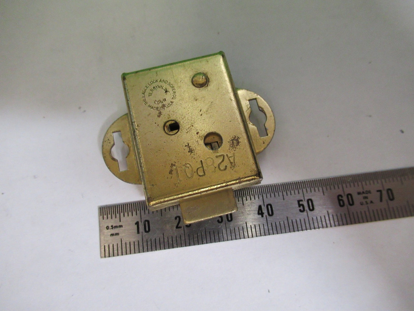 ANTIQUE AO SPENCER LOCK WITHOUT KEY  MICROSCOPE PART AS PICTURED T6-A-37
