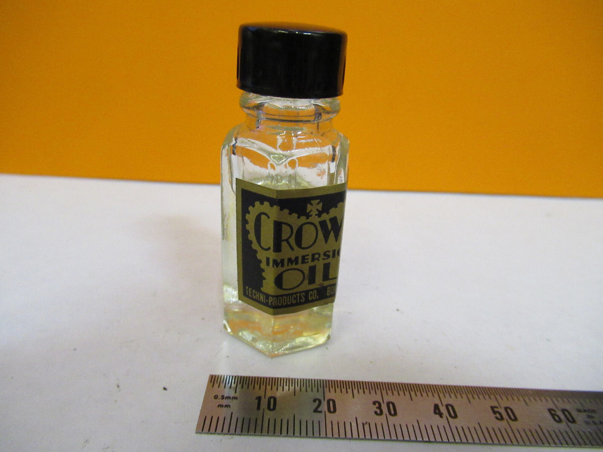 IMMERSION OIL FOR MICROSCOPE CROWN OIL VINTAGE AS PICTURED X6-A-25