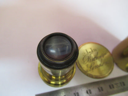 Antique Brass Baker London 1 inch Objective Microscope Part
