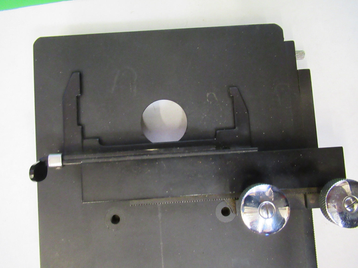 AO SPENCER XY STAGE CLIPS TABLE MICROSCOPE PART AS PICTURED X9-B-80