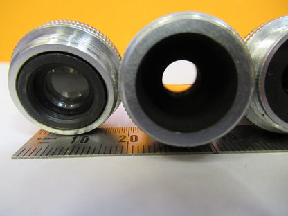 LEITZ WETZLAR LOT 4 PCS OBJECTIVE LENS OPTIC MICROSCOPE PART AS PICTURED Y1-A-37