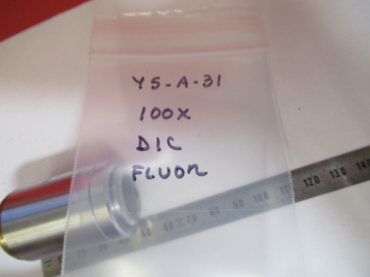 MICROSCOPE PART REICHERT POLYVAR OBJECTIVE DIC IK FLUOR 100X OPTICS Y5-A-31