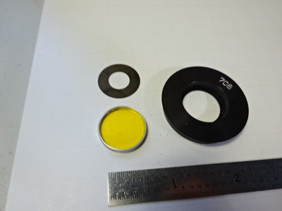 Microscope Part American Optical Co. American Round Yellow 708 Filter Optics B