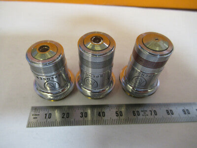 Lot Spencer Lens Co. Objective 10X 43X 97X Microscope Part Optics American Optical Co