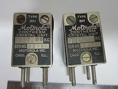 LOT 2 EA MOTOROLA QUARTZ CRYSTAL FREQUENCY CONTROL RADIO  BIN#E2-21