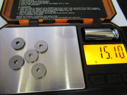 TUNGSTEN ALLOY WASHERS RARE HEAVY METAL WOLFRAM 15gr AS PICTURED V3-A-14