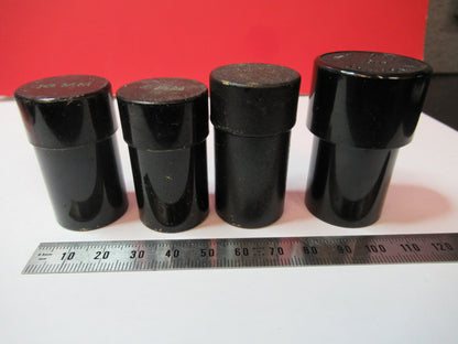 ANTIQUE LOT OBJECTIVE CANISTERS MICROSCOPE PART OPTICS AS PICTURED X3-B-63
