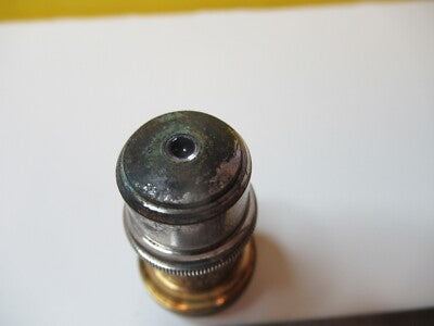 ANTIQUE OBJECTIVE BRASS LEITZ 6lg OPTICS MICROSCOPE PART AS PICTURED &14-C-24