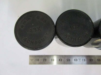 BAUSCH LOMB LOT PLASTIC OBJECTIVE CANS MICROSCOPE PART AS PICTURED W5-B-66
