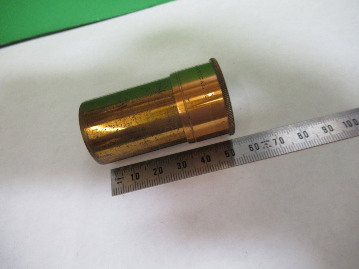 EMPTY ANTIQUE BRASS OBJECTIVE CAN GUNDLACH MICROSCOPE AS PICTURED G7-A-11