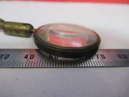 Antique Brass France Mounted Magnifier Lens Microscope Part