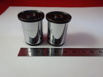 PAIR LEITZ GERMANY 10X LENS EYEPIECE OCULAR MICROSCOPE PART OPTICS &99-A-25