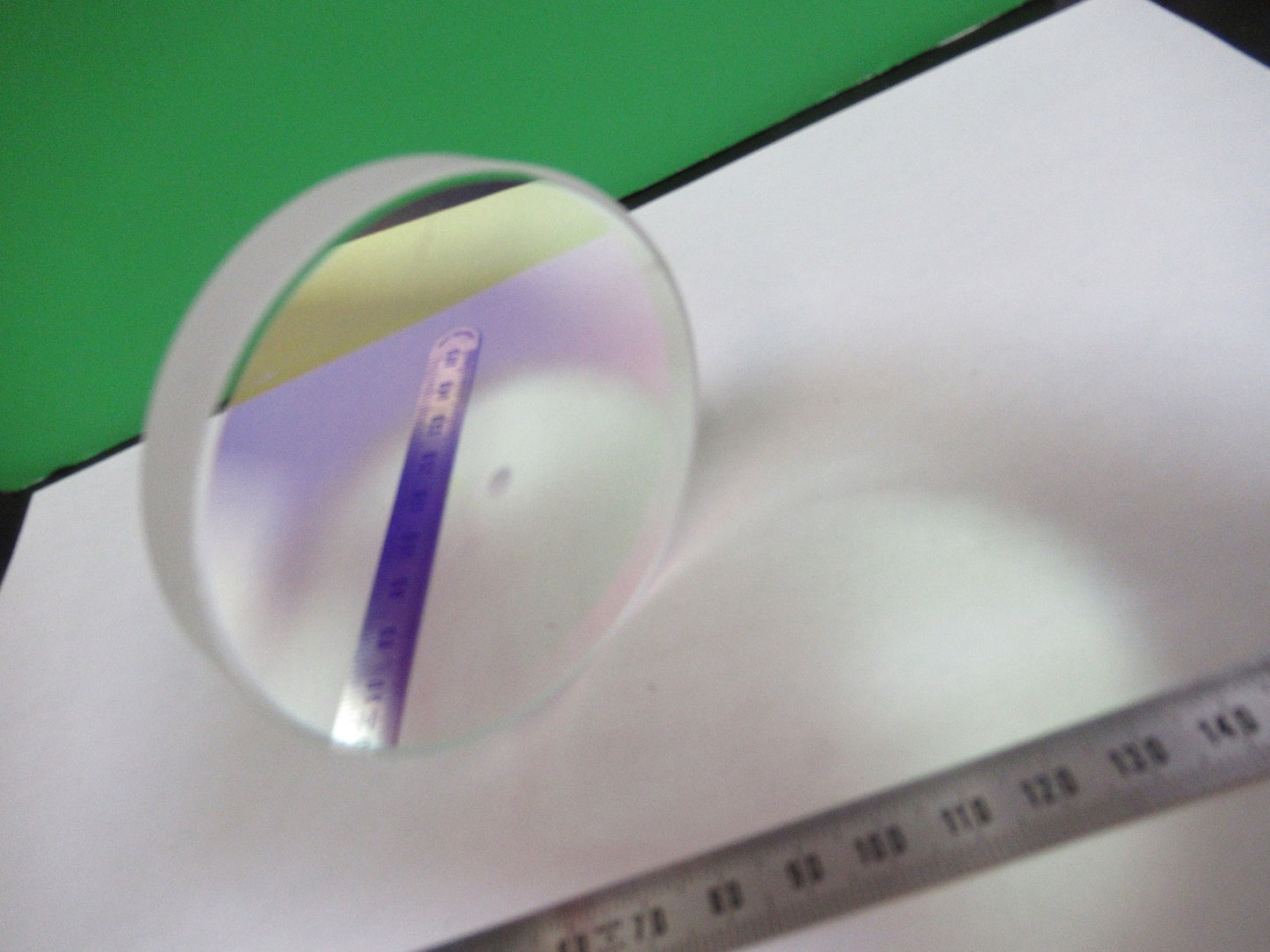OPTICAL FLAT HOLED COATED FUSED SILICA PRO ZYGO LASER OPTICS AS PICTURED 98-A-08