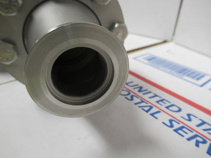 MDC HIGH VACUUM LARGE CF ELBOW ADAPTER HEAVY STAINLESS STEEL AS PIC X6-FT-97