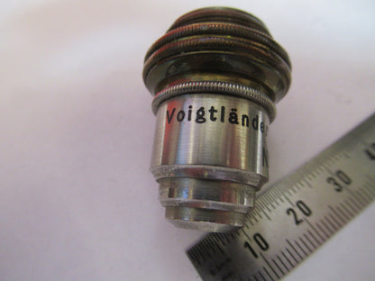 ANTIQUE BRASS VOIGTLANDER BRAUNSCHWEIG OBJECTIVE MICROSCOPE AS PICTURED &F8-A-74