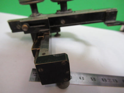ANTIQUE  BAUSCH LOMB XY STAGE CLIPS MICROSCOPE PART AS PICTURED T4-A-44