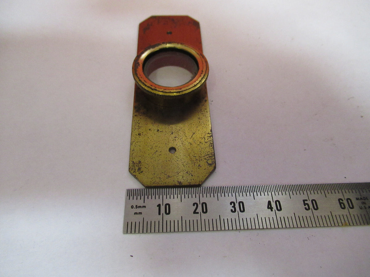 ANTIQUE BRASS COMPRESSORIUM STAGE LONDON MICROSCOPE PART AS PICTURED F8-A-44