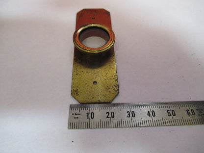 ANTIQUE BRASS COMPRESSORIUM STAGE LONDON MICROSCOPE PART AS PICTURED F8-A-44