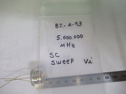 SPACE 5.000 MHz QUARTZ CRYSTAL FREQUENCY CONTROL BLILEY BG61 GLASS PCK 82-A-93