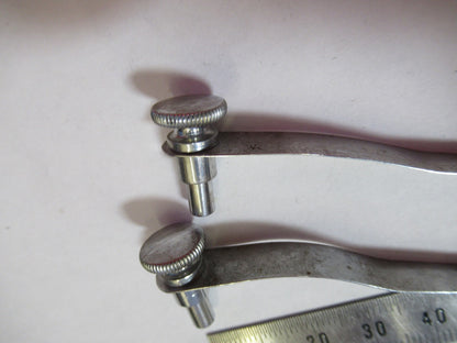 ANTIQUE SPENCER SET of CLIPS STAGE  MICROSCOPE PART AS PICTURED V7-A-22
