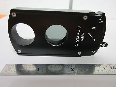 MICROSCOPE PART OLYMPUS JAPAN POLARIZER SLIDE OPTICS BIN#B2-C-50
