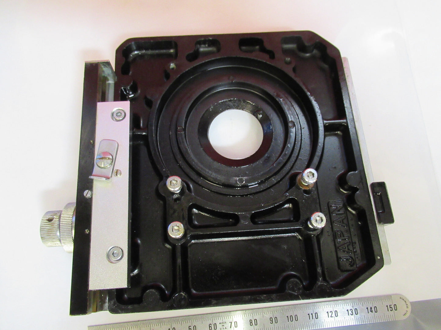 OLYMPUS JAPAN XY STAGE TABLE CLIPS MICROSCOPE PART AS PICTURED T9-A-20