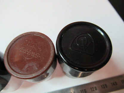 ANTIQUE LOT OBJECTIVE CANISTERS MICROSCOPE PART OPTICS AS PICTURED X3-B-62