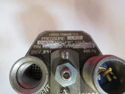 FOR PARTS TRANSMITTER 418-10054 AIRCRAFT PRESSURE OIL FUEL AS PICTURED &75-FT-01