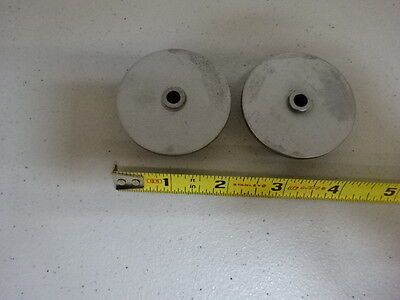 MICROSCOPE PART REICHERT POLYVAER LEICA LOT 2 EA KNOBS BRASS AS IS #V3-C-06