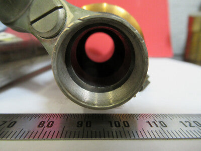 Antique Bausch & Lomb Brass Tubus Ext nosepiece Microscope Part AS Pic