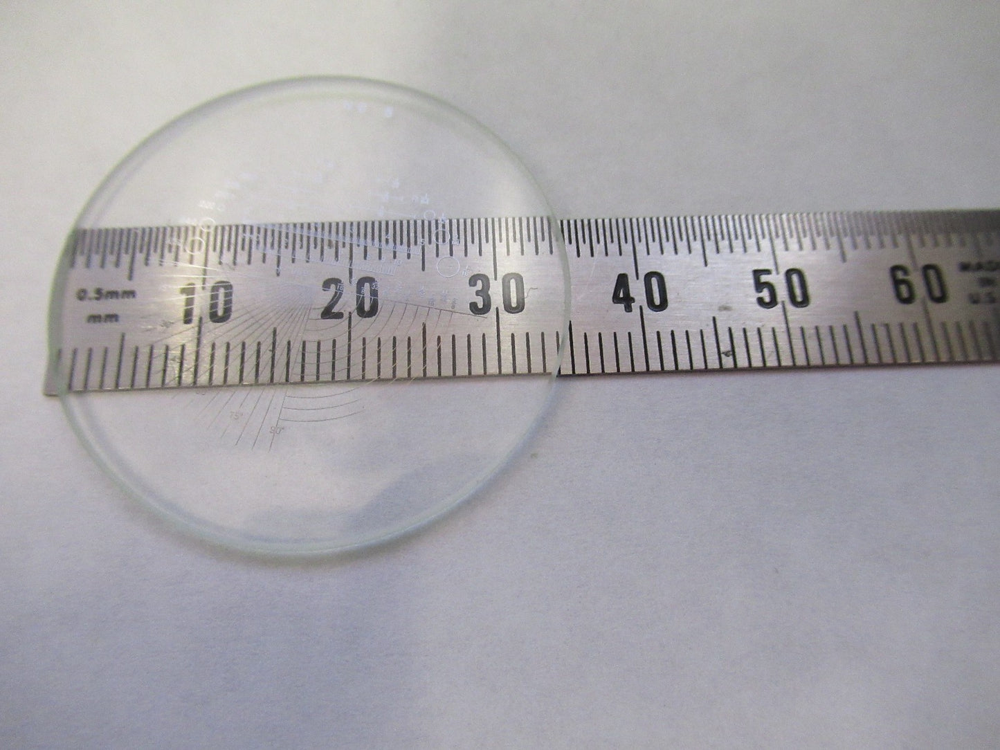 OPTICAL GLASS RETICLE No 5 PATTERN MICROSCOPE PART AS PICTURED U8-A-54