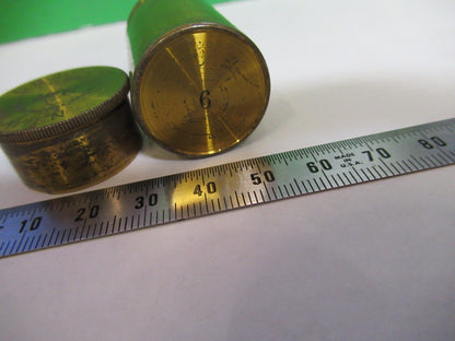 ANTIQUE BRASS EMPTY REICHERT AUSTRIA OBJECTIVE CANISTER MICROSCOPE PART T6-A-15