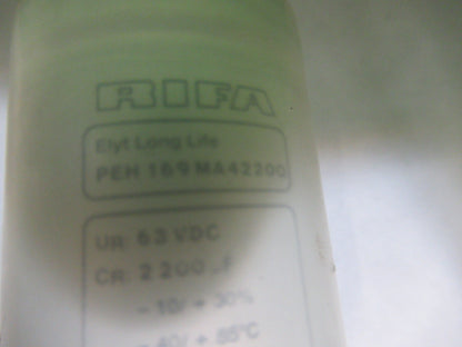 CAPACITOR HIGHLY STABLE RIFA 63V 2200um AS PICTURED &H3-B-37