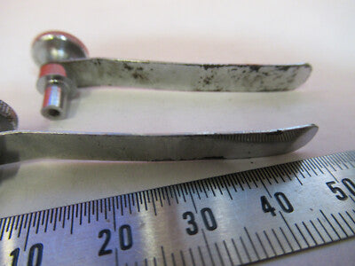 ANTIQUE WOLFE WETZLAR PAIR CLIPS MICROSCOPE PART AS PICTURED 8Y-A-25